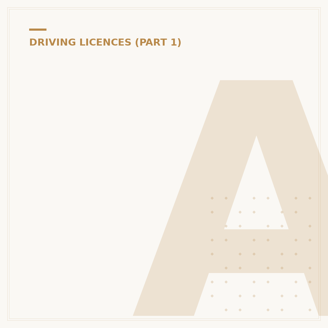 An Applied Driving Licence