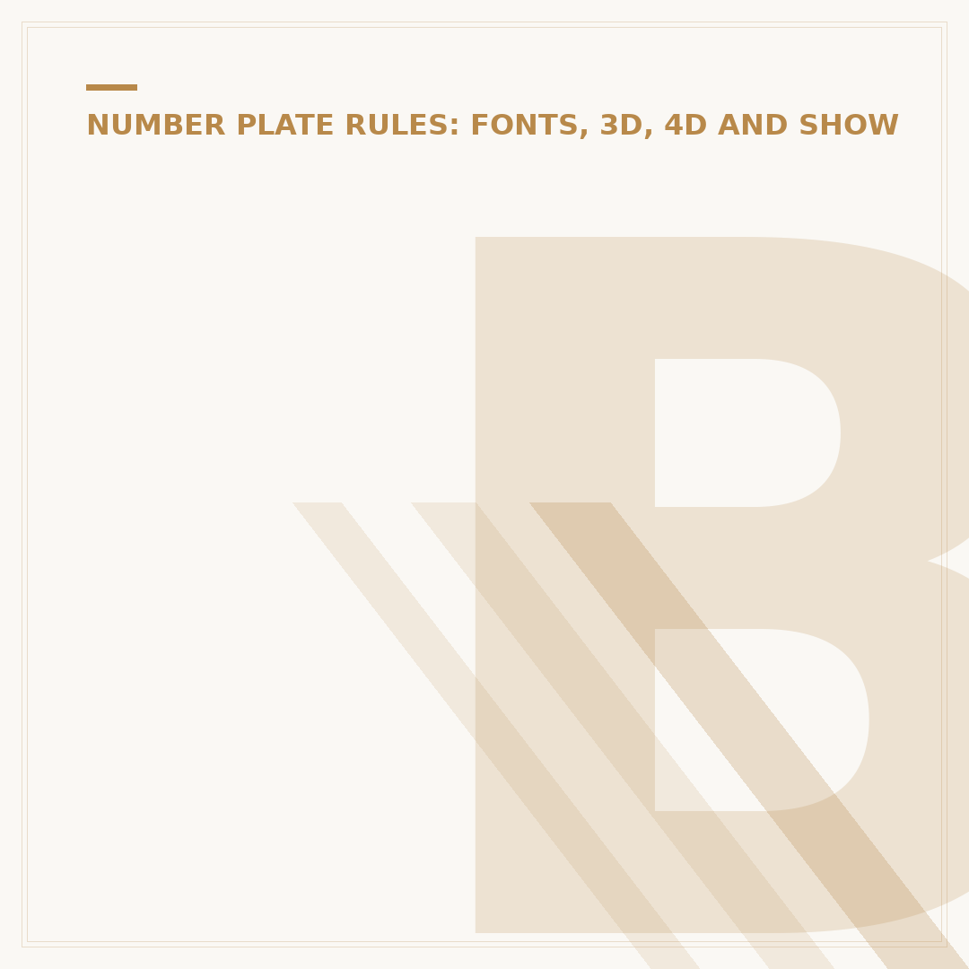Black and Silver Number Plates: Legal Options