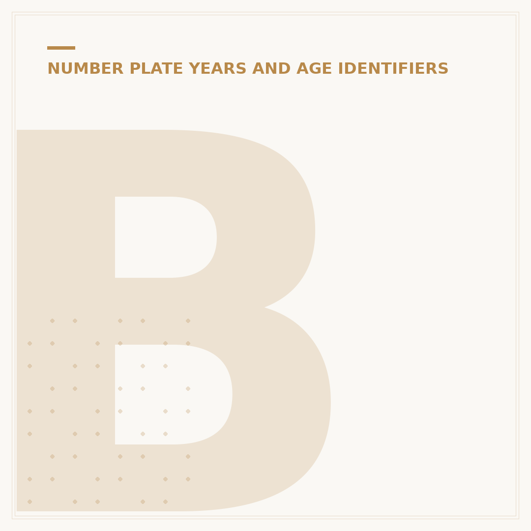 British Number Plates by Year