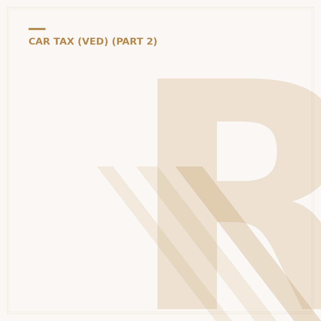 Road Tax for a Car