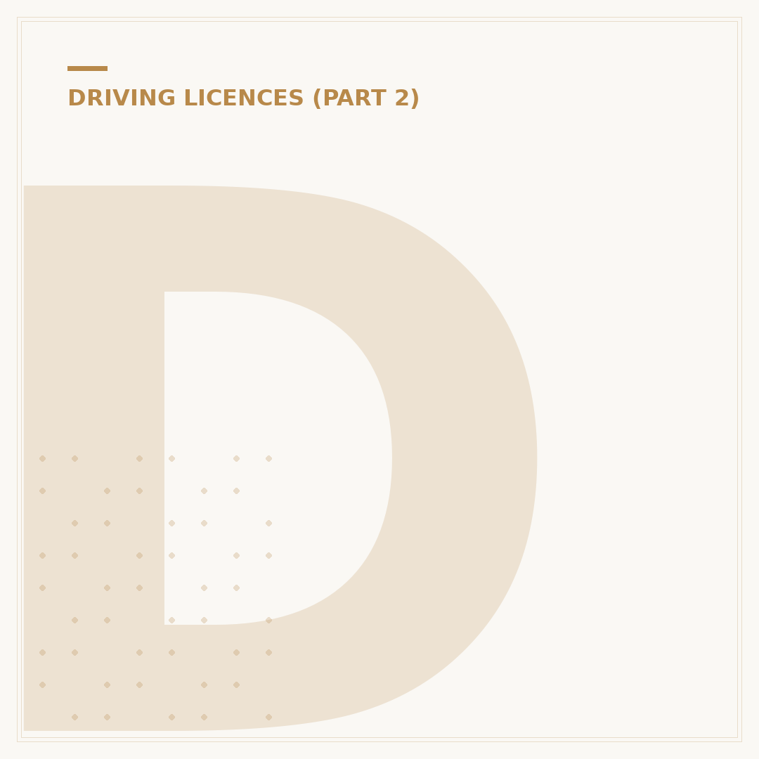 Driving Otherwise Than in Accordance with a Licence