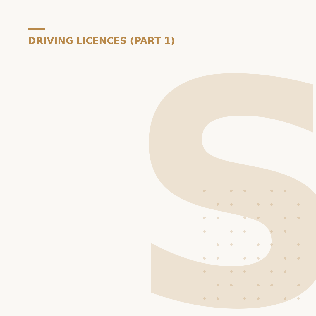 Shared Driving Licence Rules