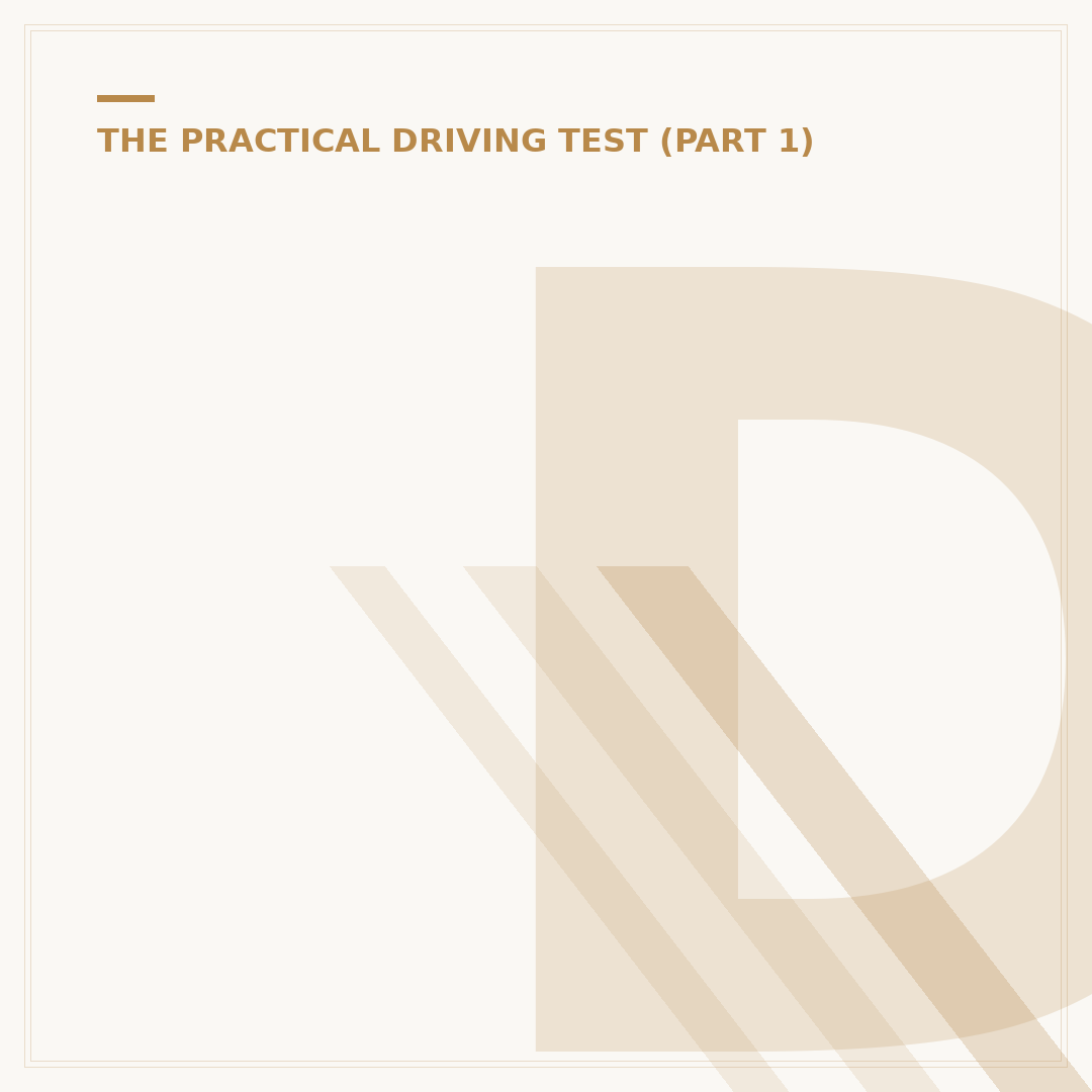Driving Test in Your Own Car: What You Need to Know