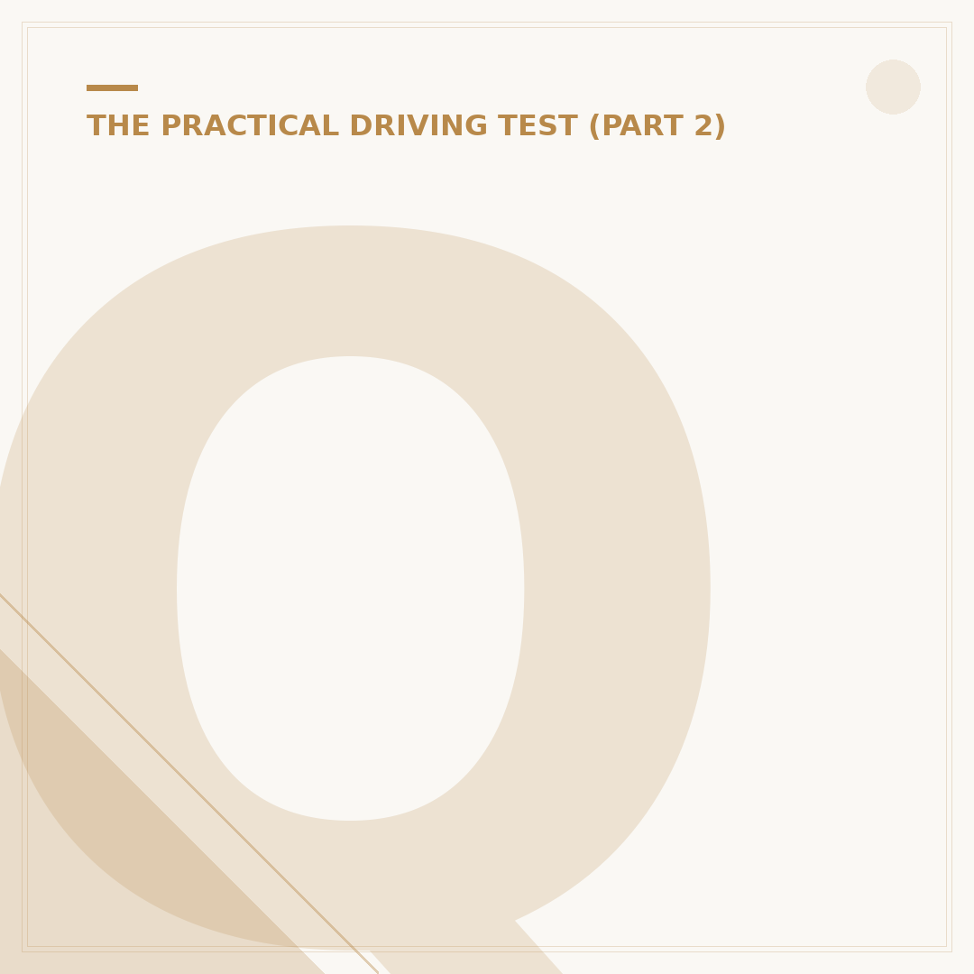 Questions Asked During a Driving Test