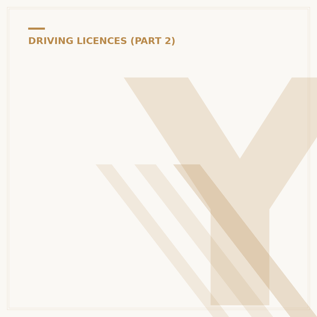 Your First Driving Licence
