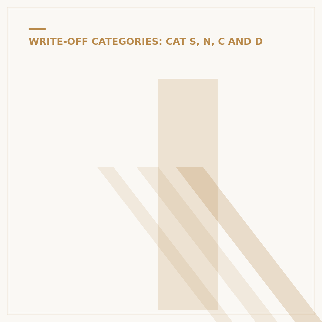 Insurance Write Off Categories