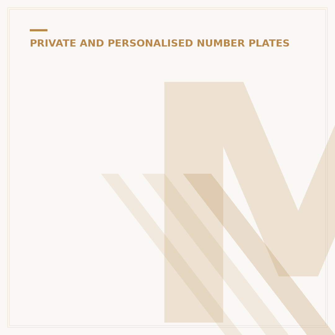 Making Private Number Plates