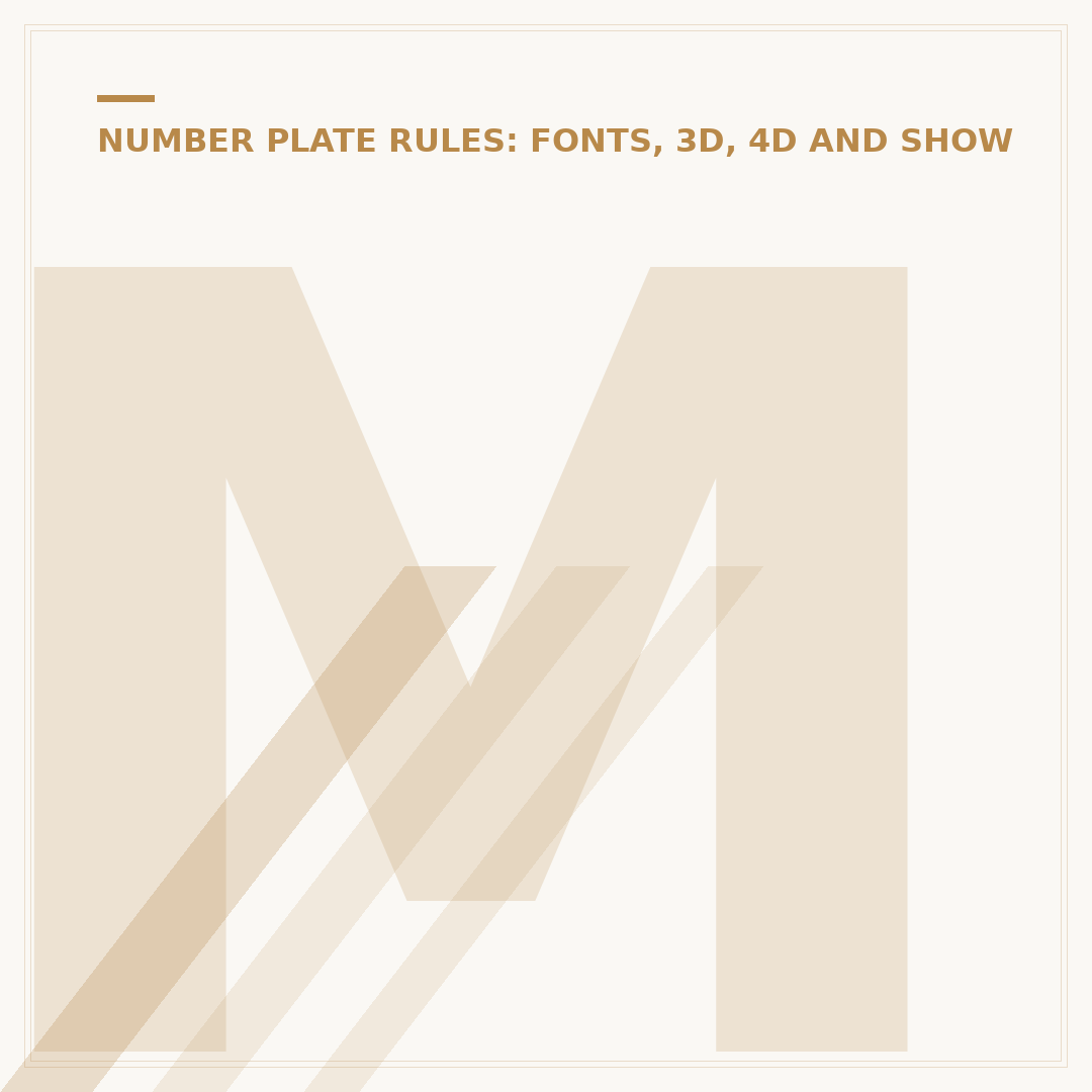 Motorbike Number Plate Size: UK Legal Dimensions