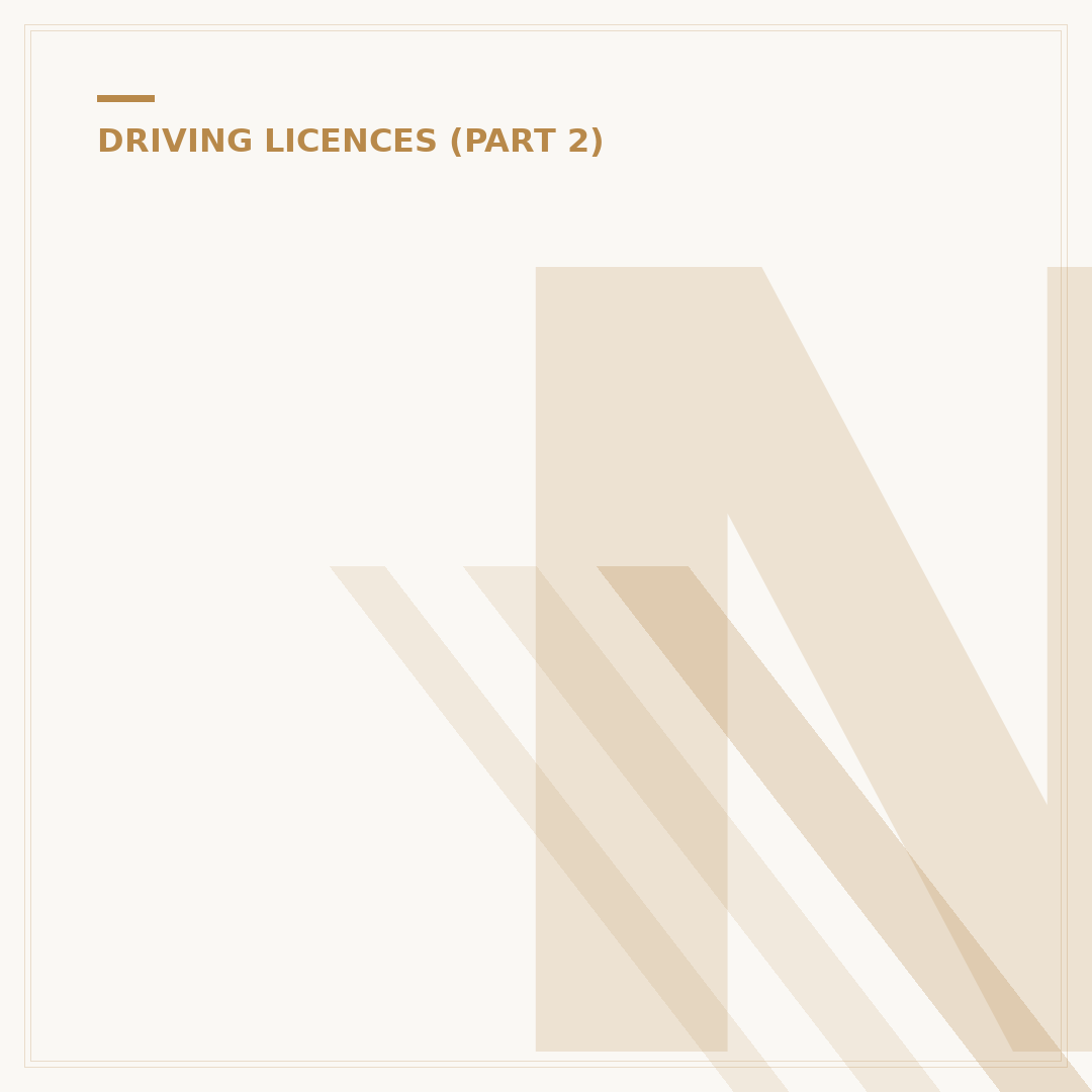 New Rules About Driving Licences