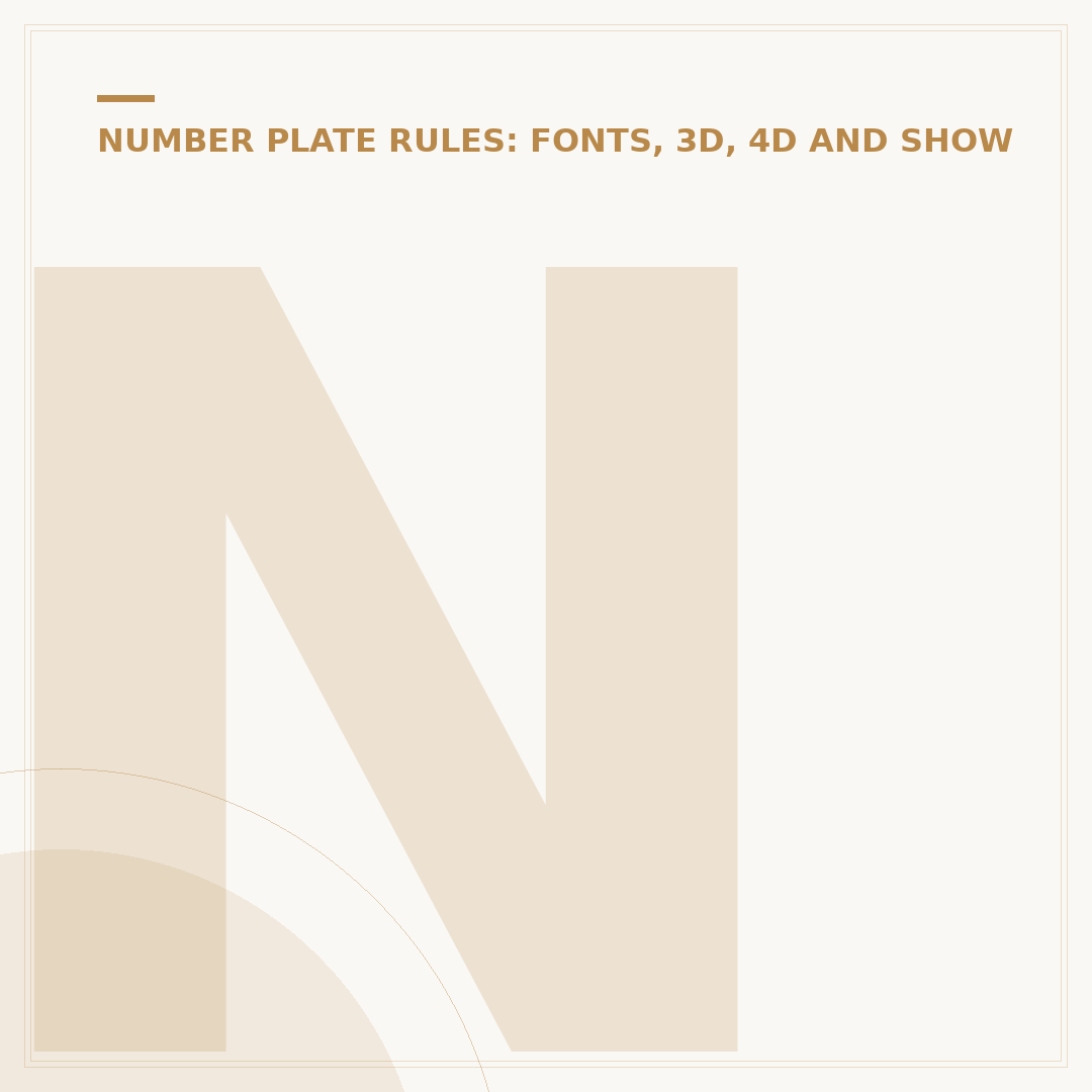 Number Plate Spacing: Legal Requirements & UK Standards