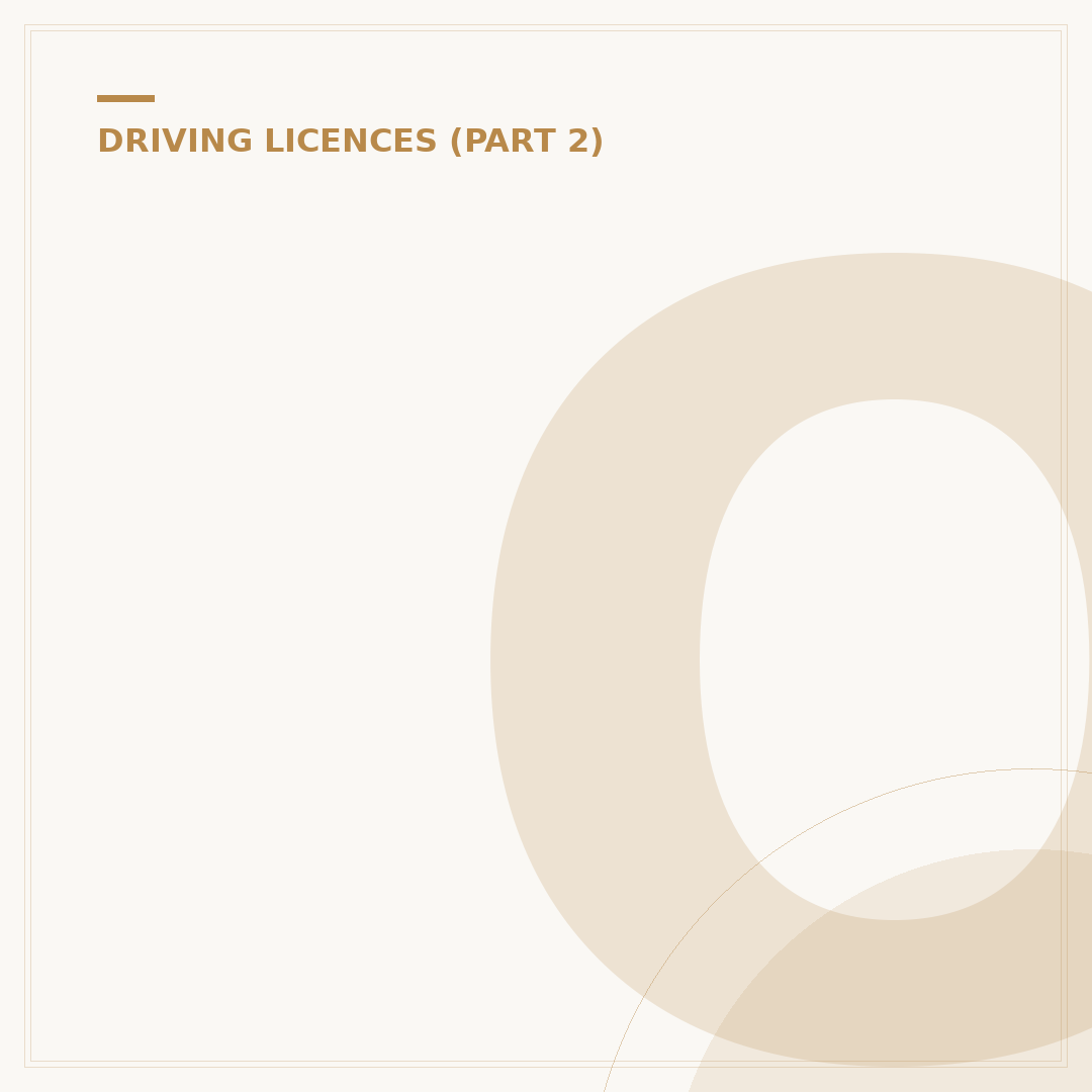 Ordering a Driving Licence