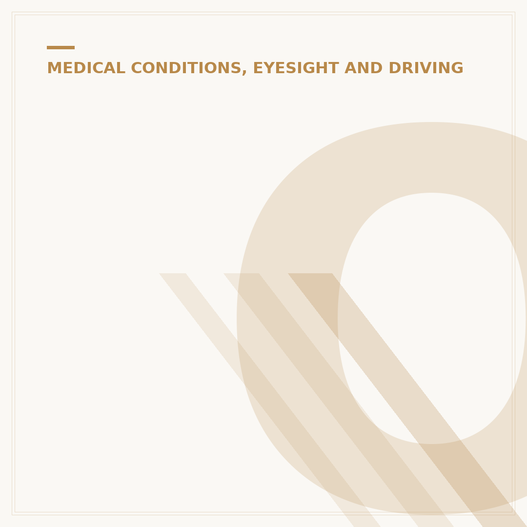 Over 80 Driving Licence Renewal Eye Test Requirements