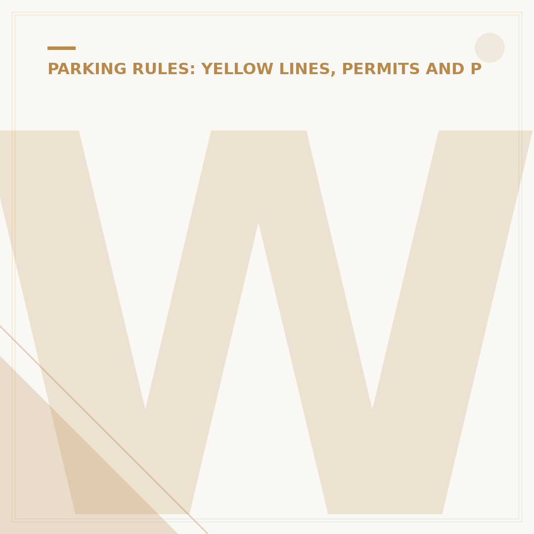 When Can You Park on Double Yellow Lines?