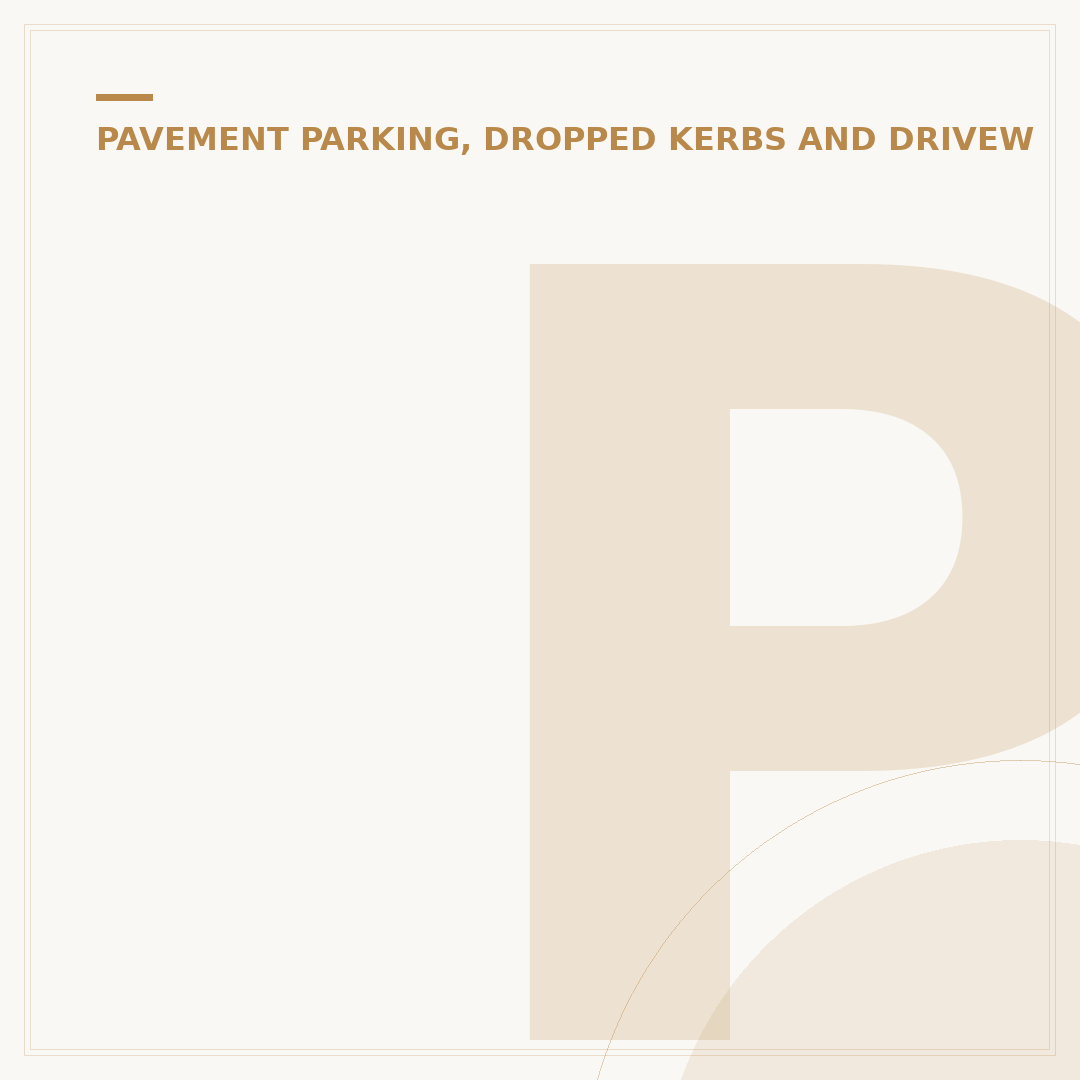 Parking in Front of a Driveway Without a Dropped Kerb, UK