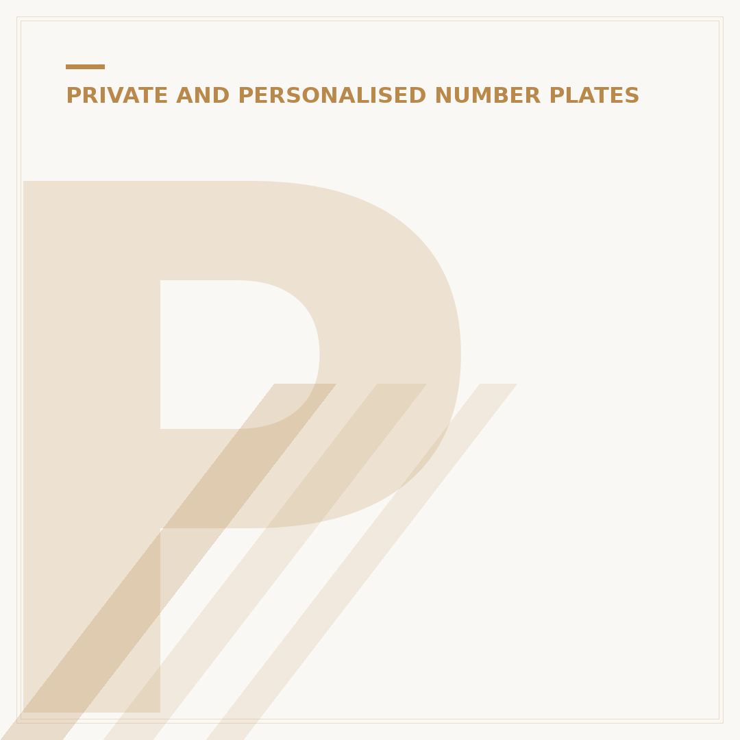 Putting a Private Plate on a New Car