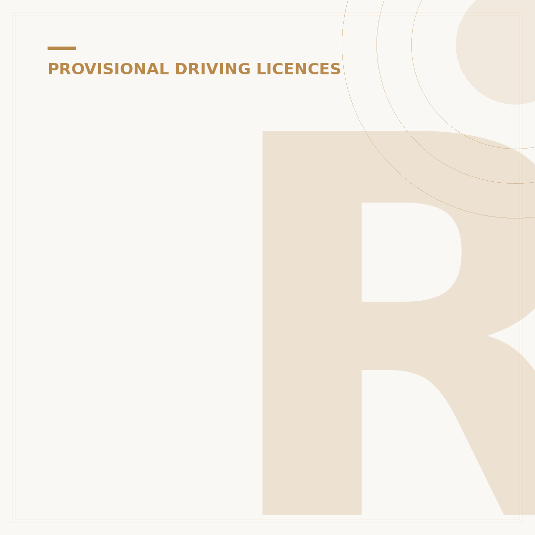 Rules About Driving with a Provisional Licence