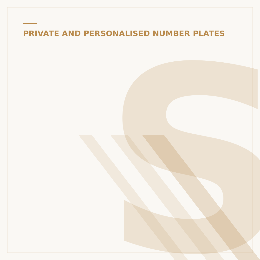 Selling a Personalised Number Plate Privately