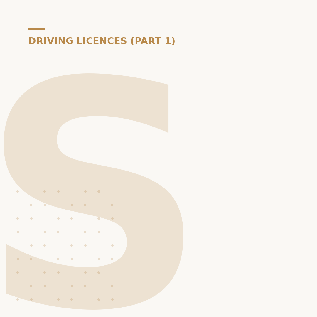 Sharing Driving Licence Information: When and How