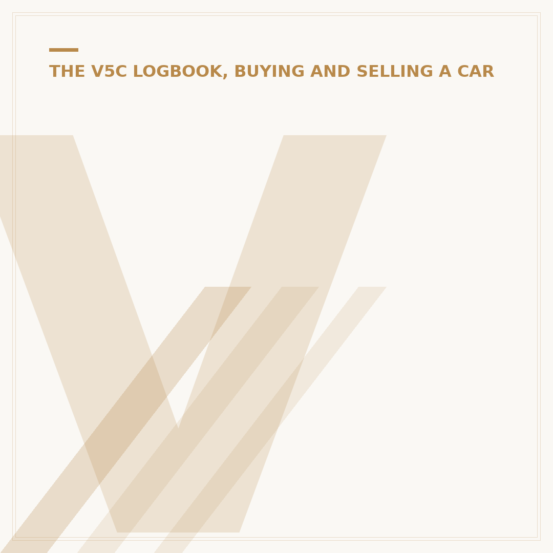 V5C Change of Ownership: Update Your Log Book