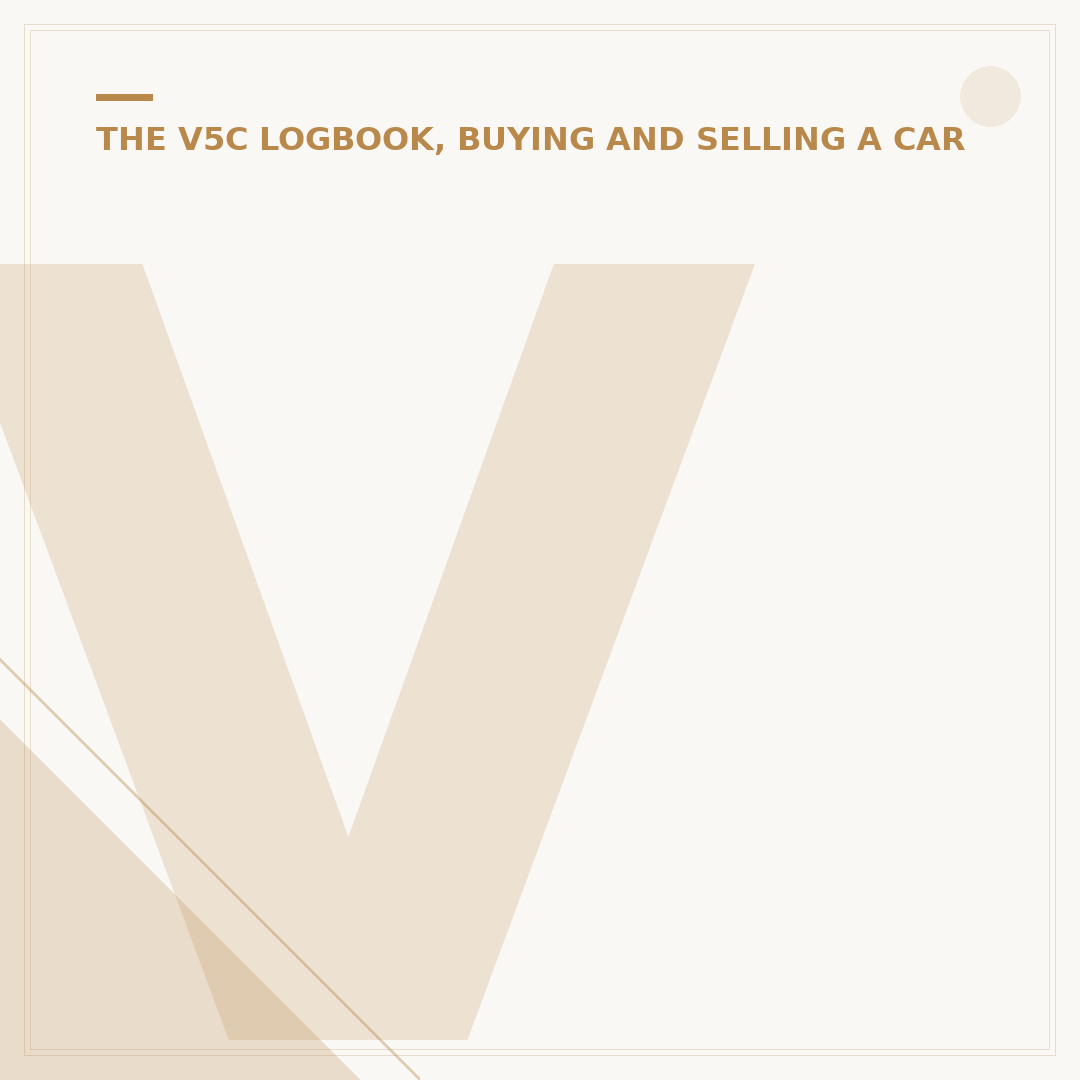 Vehicle Identification Number V5C Explained