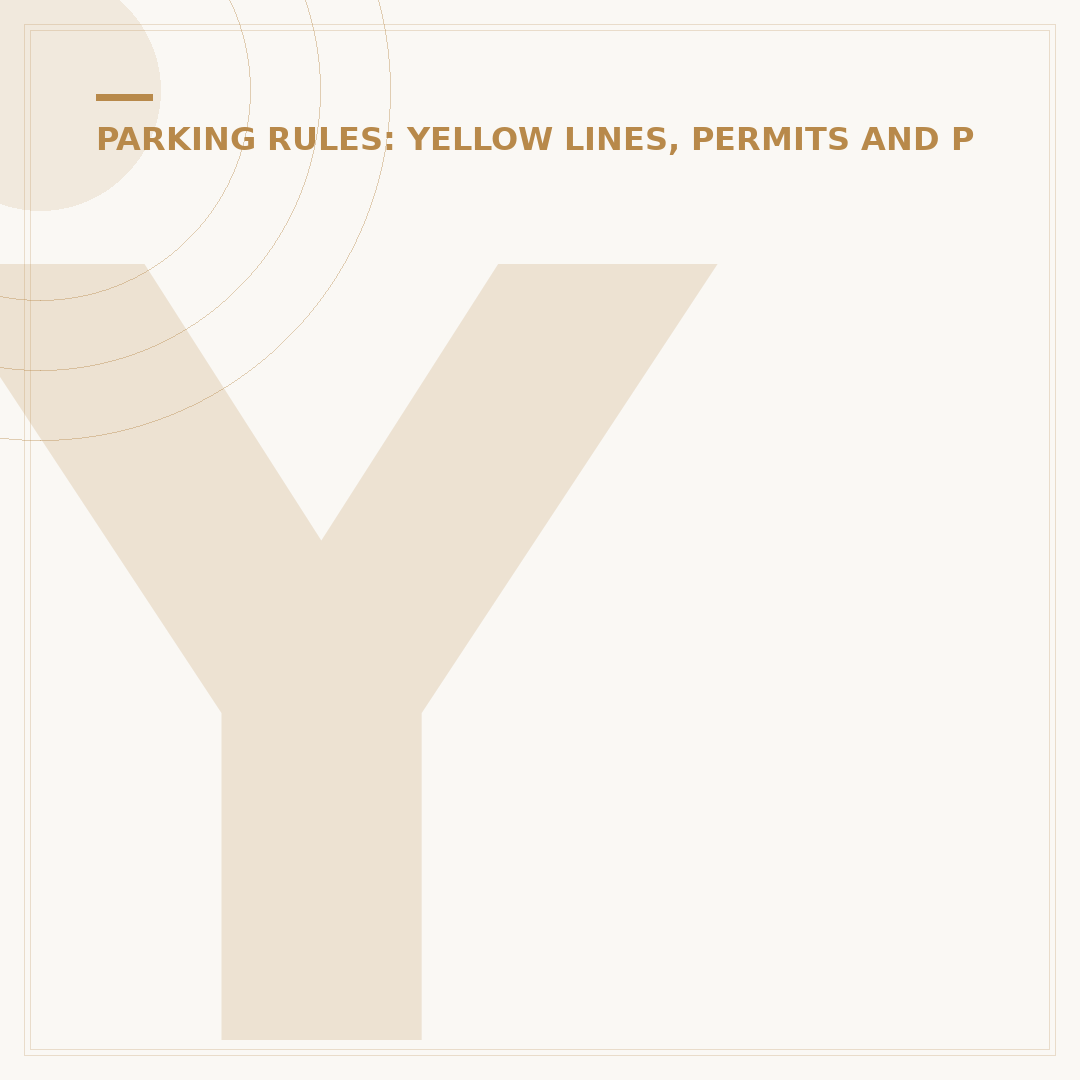 Yellow Single Line Parking Rules Explained