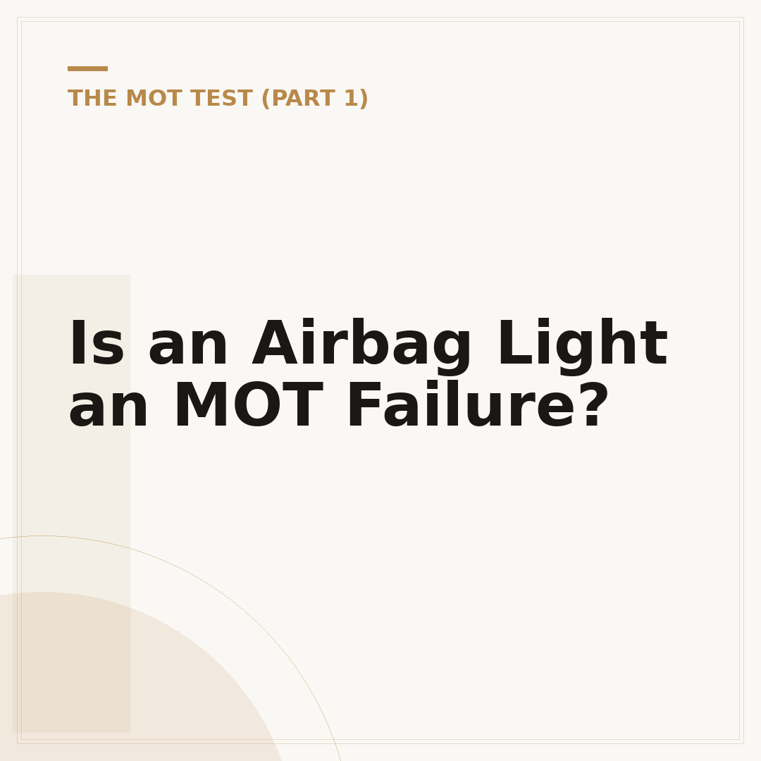 Is an Airbag Light an MOT Failure?