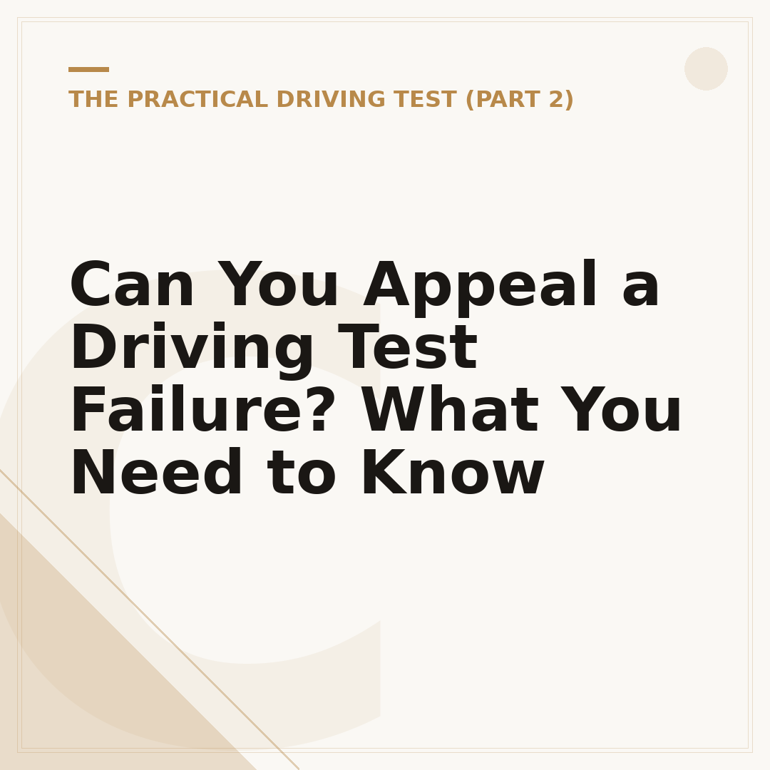 Can You Appeal a Driving Test Failure? What You Need to Know