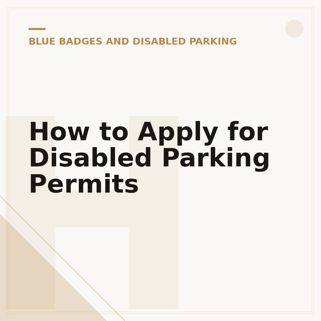 How to Apply for Disabled Parking Permits
