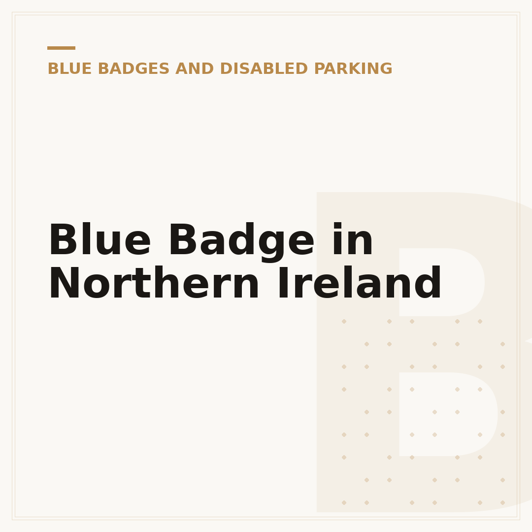 Blue Badge in Northern Ireland