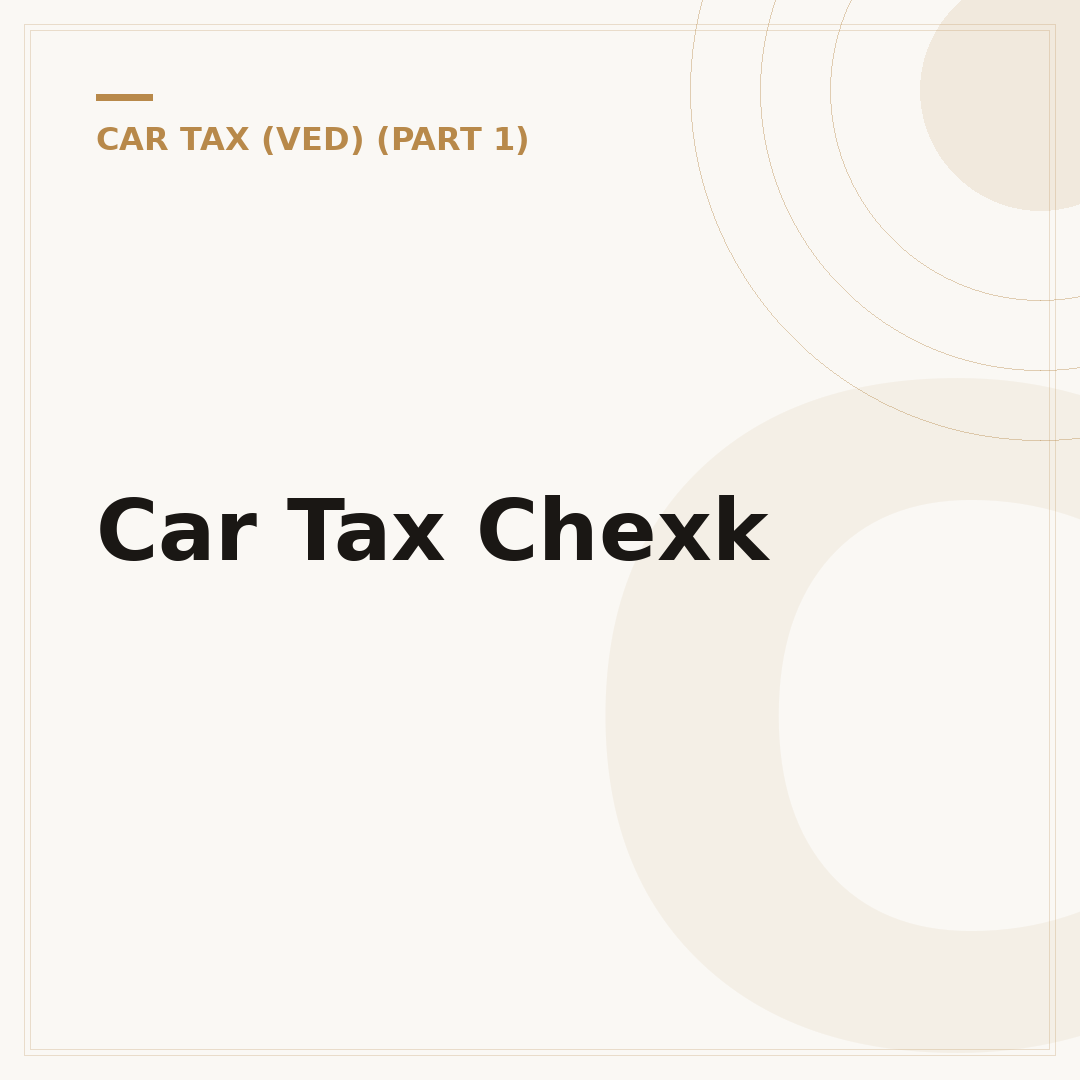 Car Tax Chexk