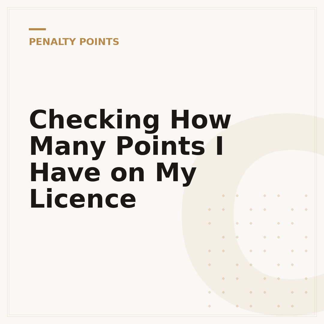 Checking How Many Points I Have on My Licence