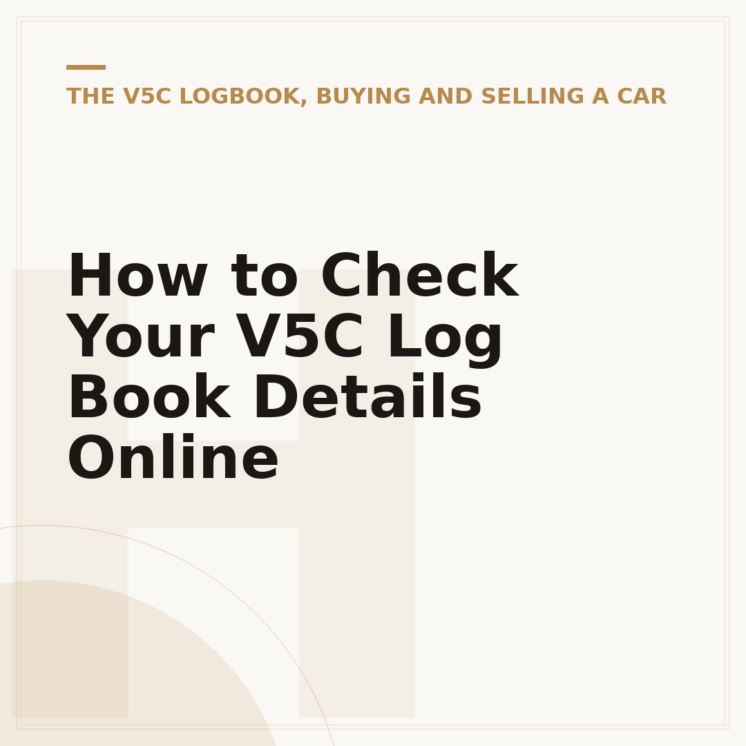 How to Check Your V5C Log Book Details Online