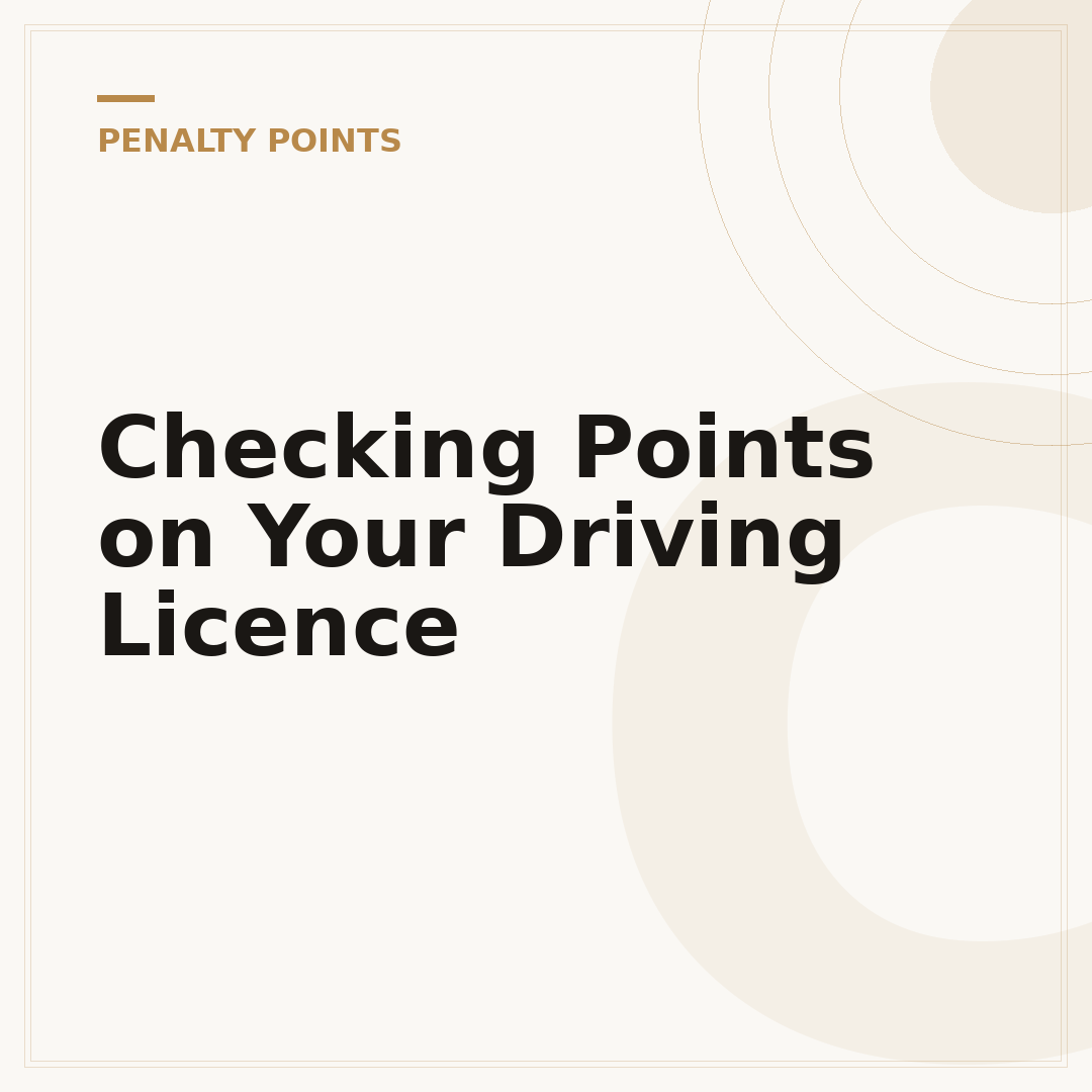 Checking Points on Your Driving Licence
