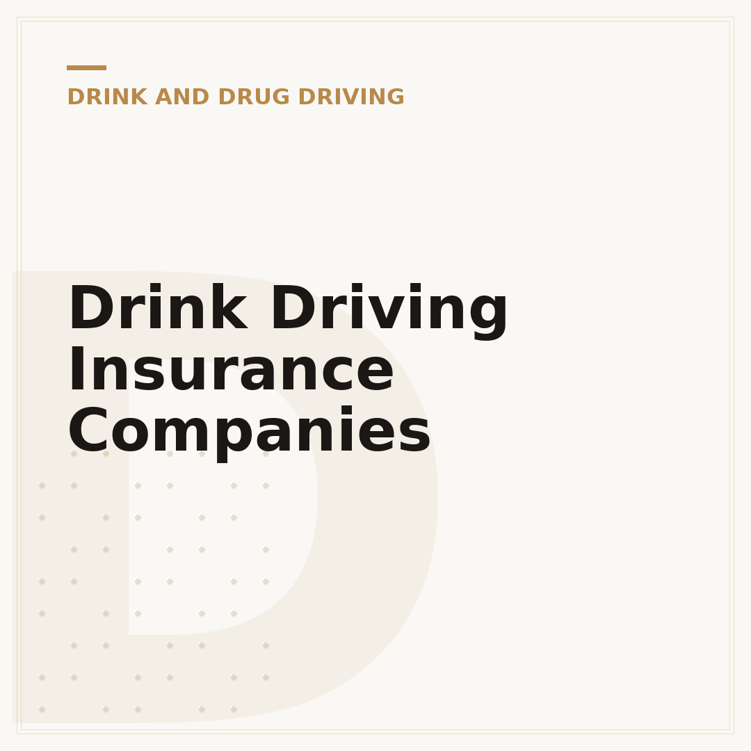 Drink Driving Insurance Companies