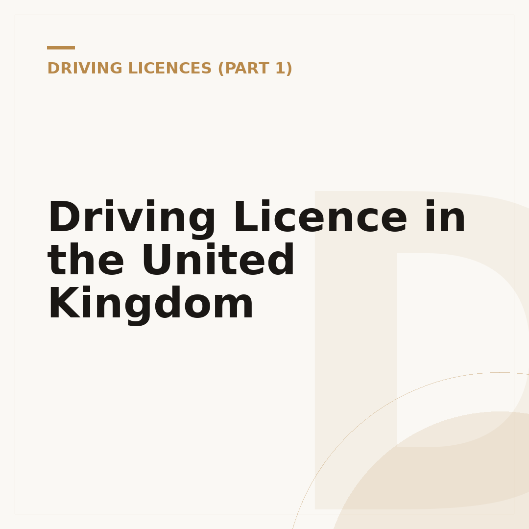 Driving Licence in the United Kingdom