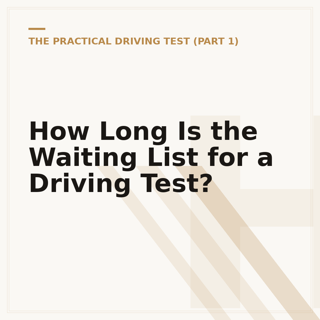 How Long Is the Waiting List for a Driving Test?