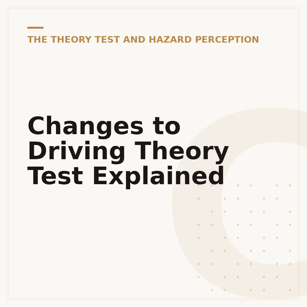 Changes to Driving Theory Test Explained