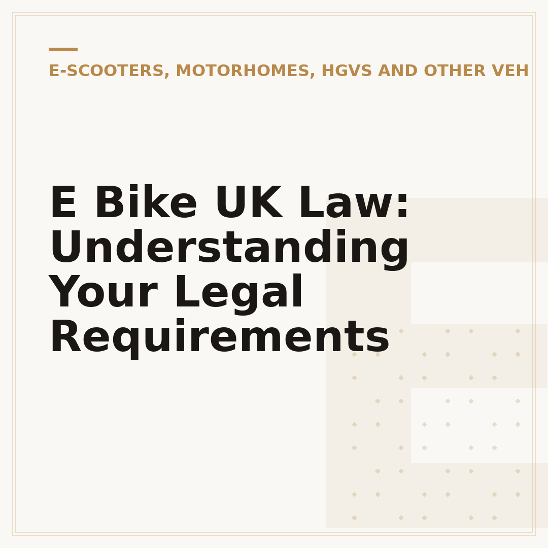 E Bike UK Law: Understanding Your Legal Requirements