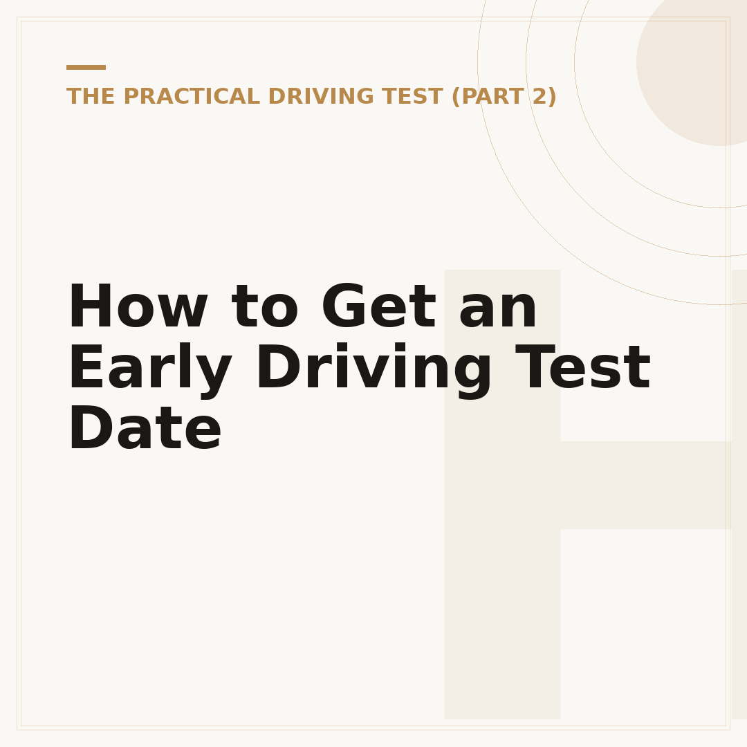 How to Get an Early Driving Test Date