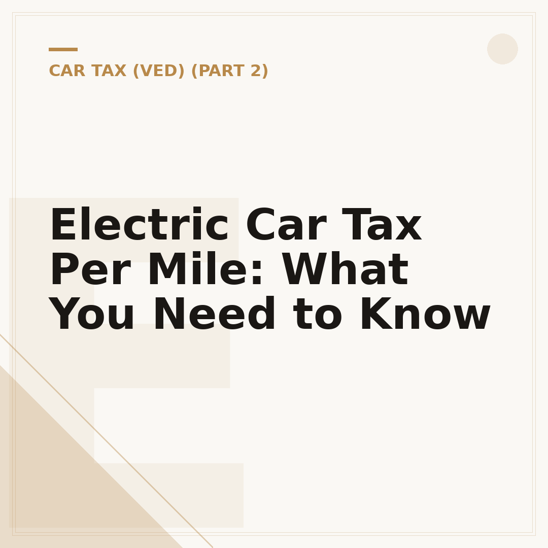 Electric Car Tax Per Mile: What You Need to Know