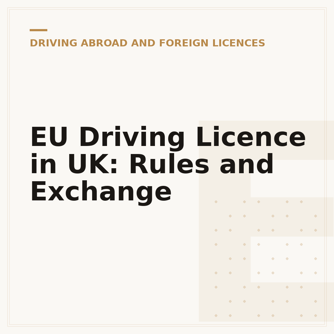 EU Driving Licence in UK: Rules and Exchange