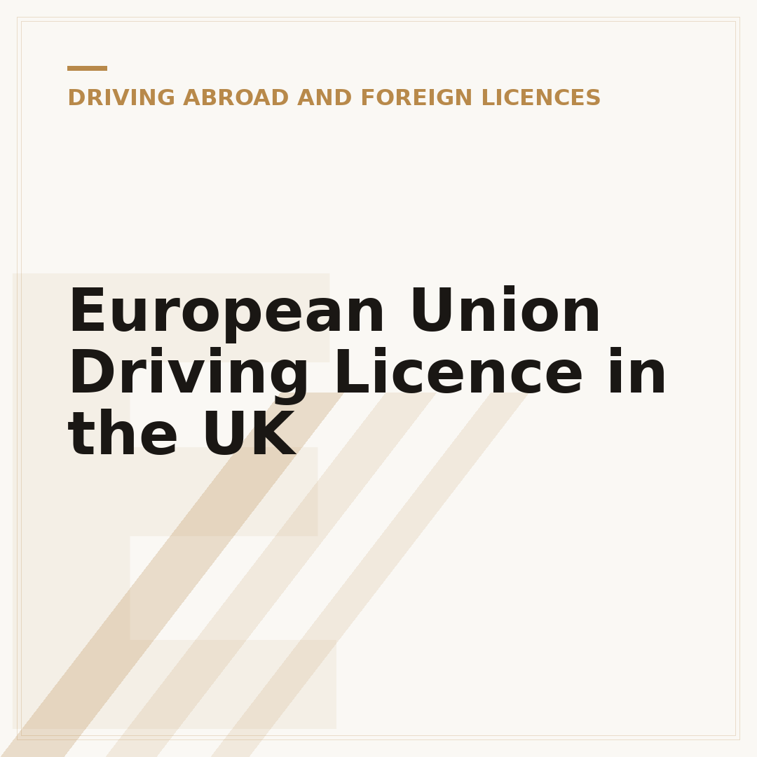 European Union Driving Licence in the UK