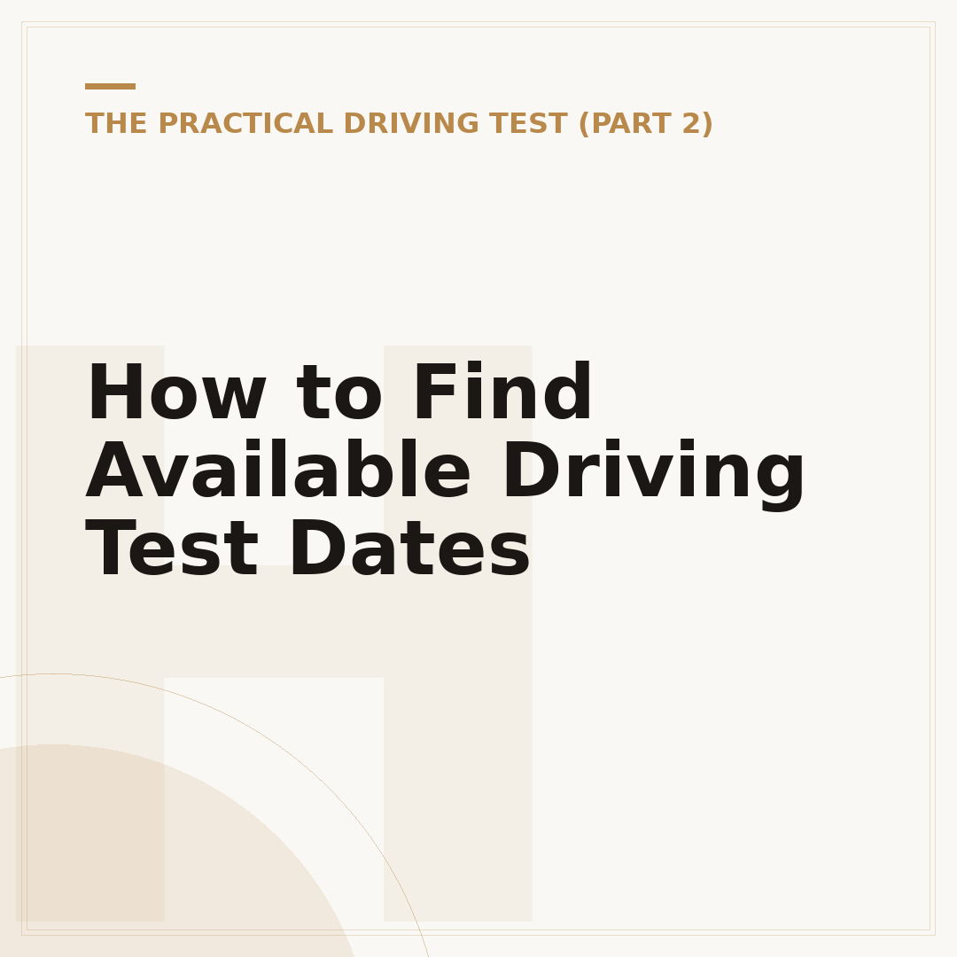 How to Find Available Driving Test Dates