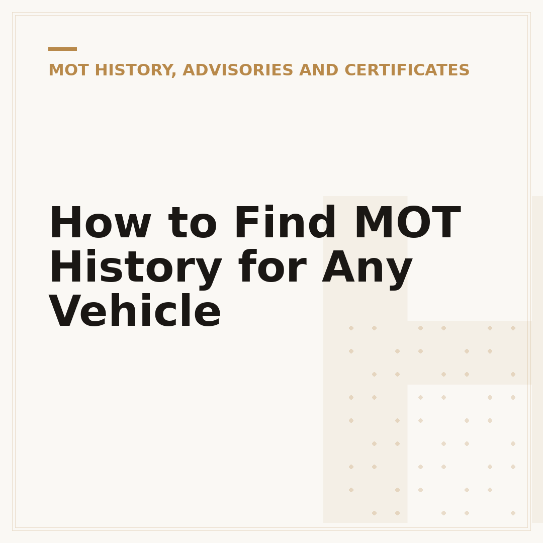 How to Find MOT History for Any Vehicle