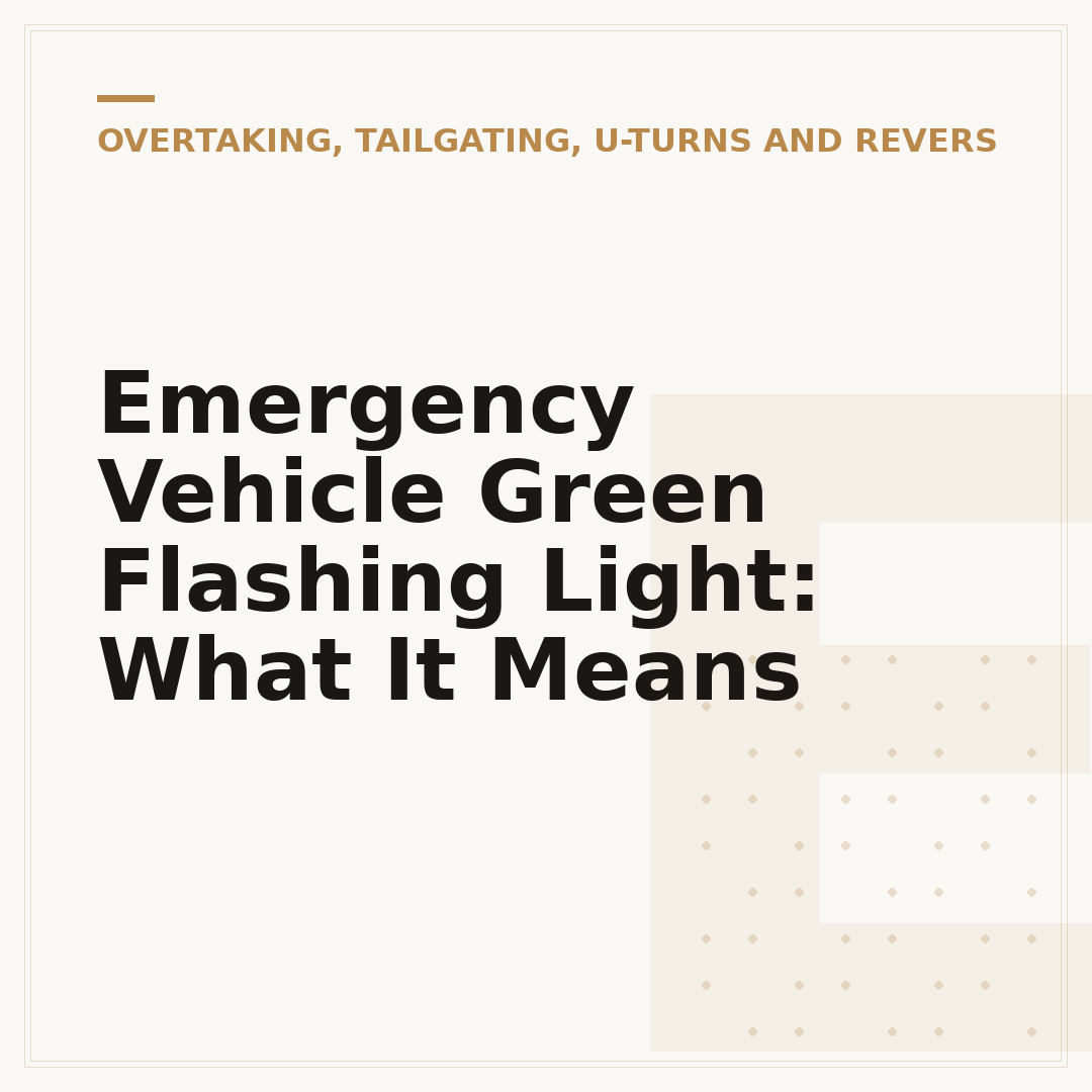 Emergency Vehicle Green Flashing Light: What It Means