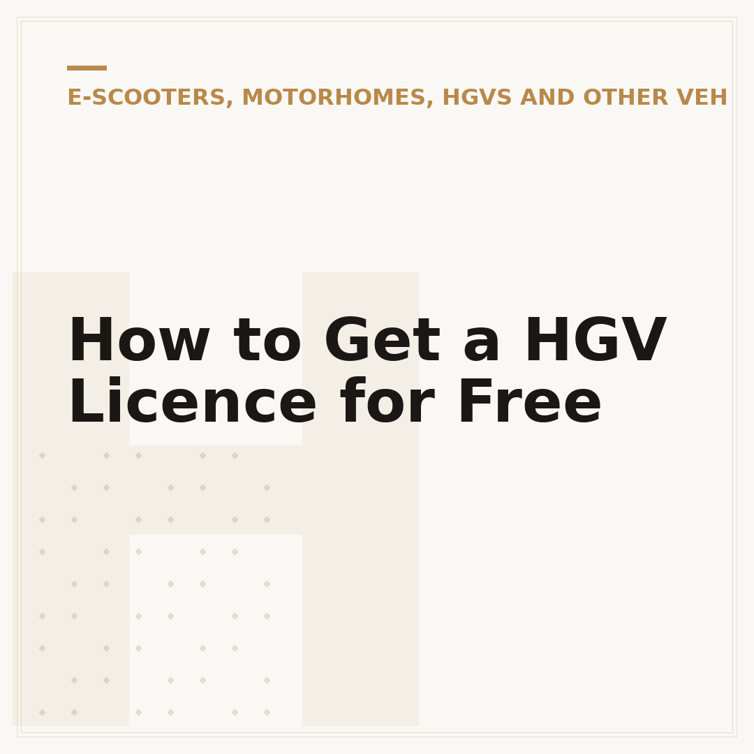 How to Get a HGV Licence for Free