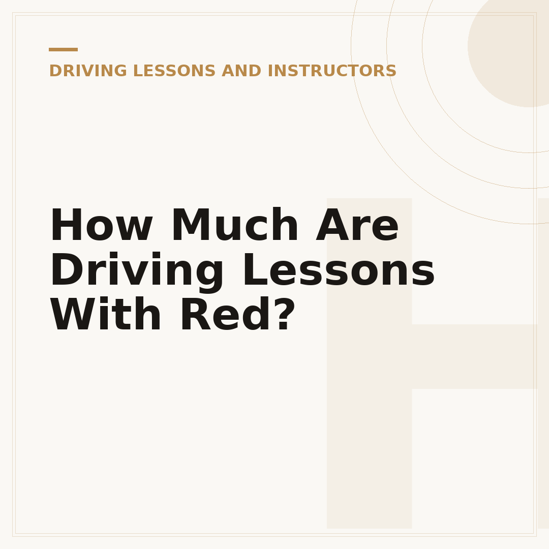 How Much Are Driving Lessons With Red?