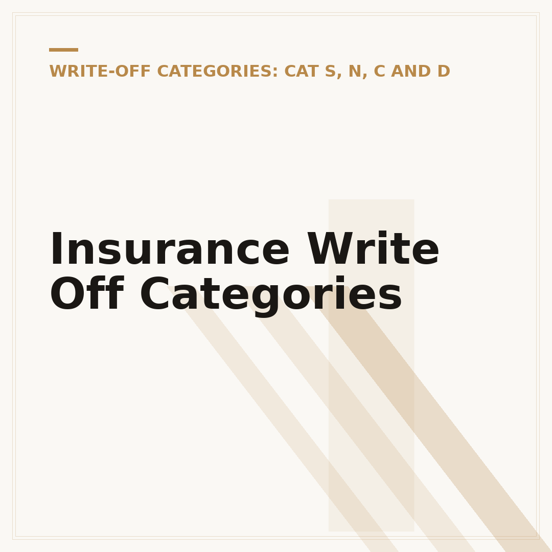 Insurance Write Off Categories