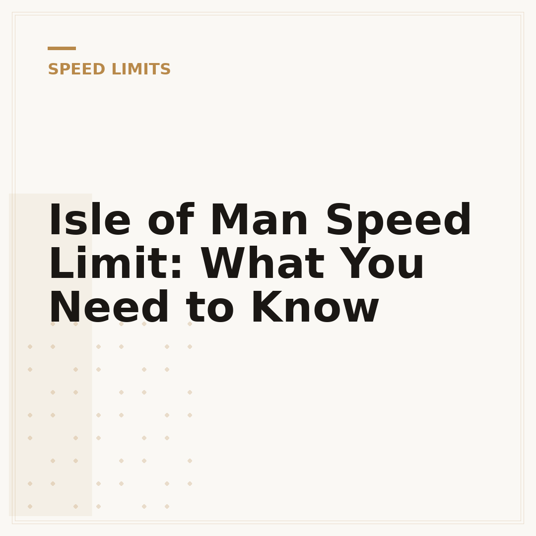 Isle of Man Speed Limit: What You Need to Know