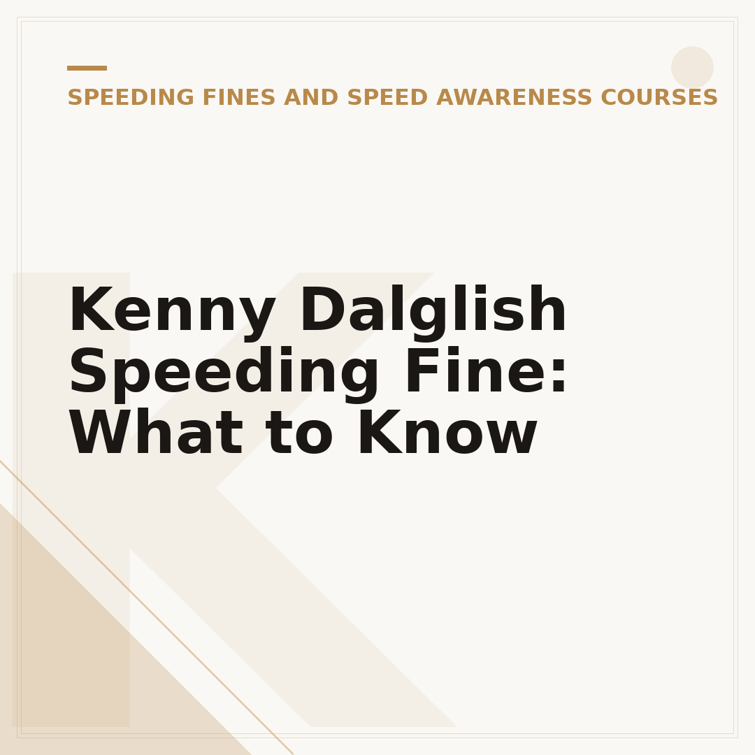Kenny Dalglish Speeding Fine: What to Know